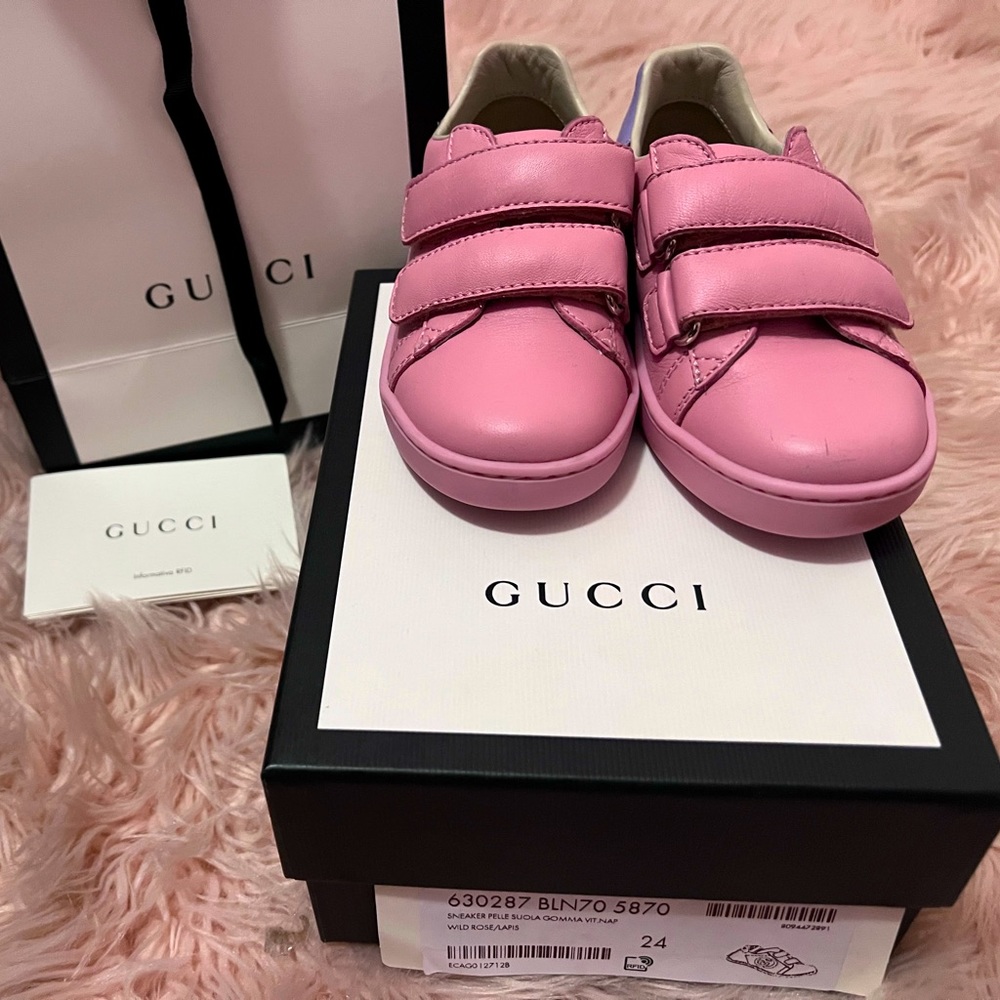 Pink gucci sneakers size 24